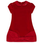 فستان بنات بفيونكة باللون الأحمر, 1, hi-res